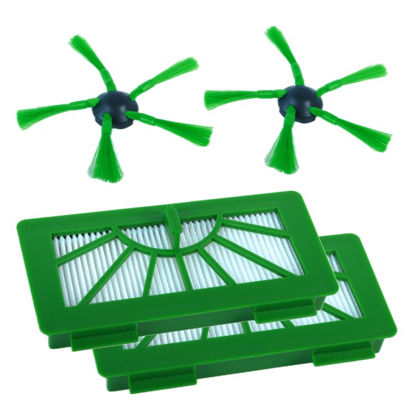 Sparset - 2 x Hepa Filter + 2 x Eckbürste für Vorwerk VR 200, VR 300