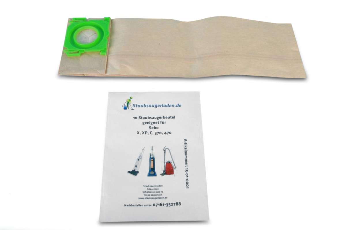 10 X Poussière Sacs Papier Pour Sebo Aspirateur X1.1 X2 X3 X4 X7 370